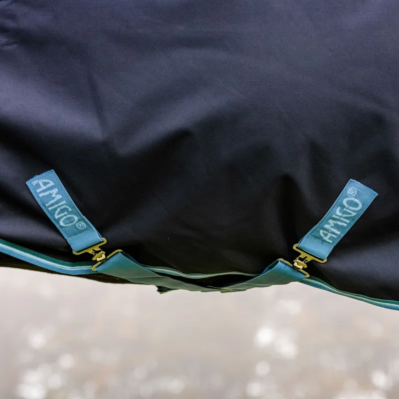 Amigo Bravo 12 Original 50g Turnout Blanket - Navy/Turquoise/Aqua-1