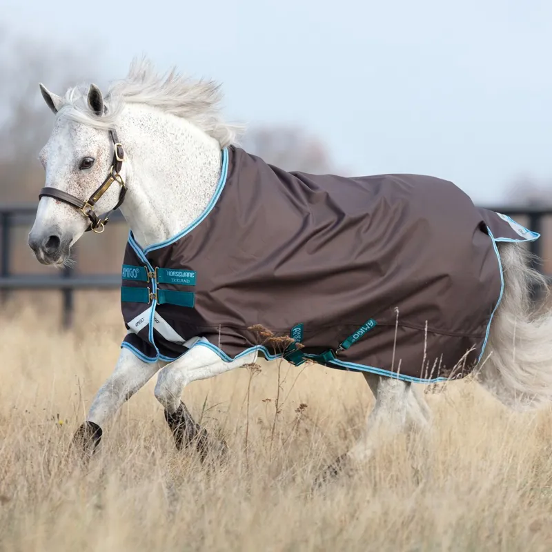 Amigo Pony Bravo 12 Plus 0g Lite Turnout Blanket - Excalibur/Aqua-1