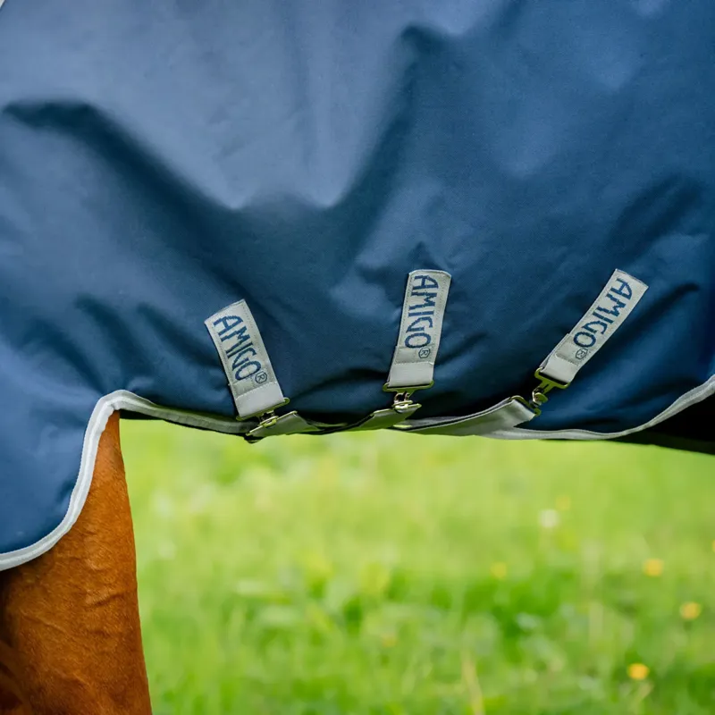 Amigo Pony Bravo 1200D Plus Lite 0g Blanket - Navy/Titanium/Silver-1