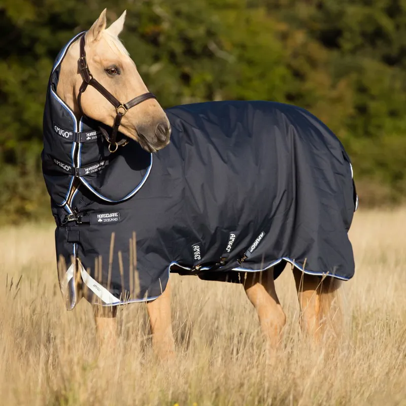 Amigo Bravo 12 Plus Lite 0g V-Front Turnout Sheet - Navy/Blue/Black