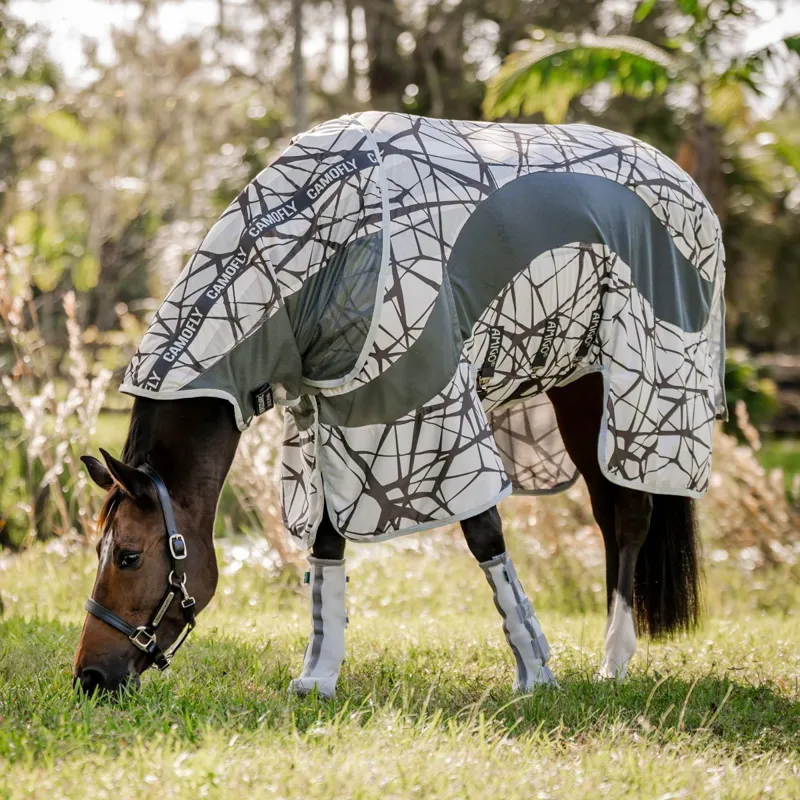 Amigo Camofly Plus Detach-A-Neck Fly Sheet - CamoFly Print/Grey