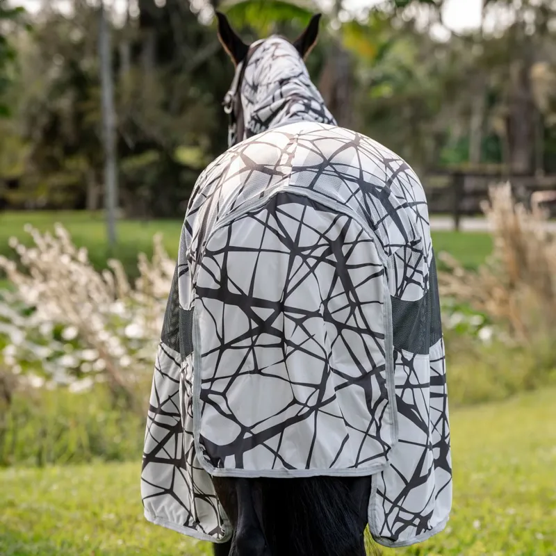 Amigo Camofly Plus Detach-A-Neck Fly Sheet - CamoFly Print/Grey-4