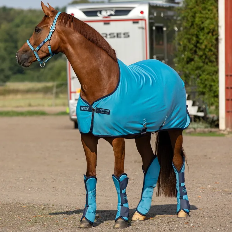 Amigo Jersey Cooler Sheet - Delphinium Blue/Navy - 5ft9-2