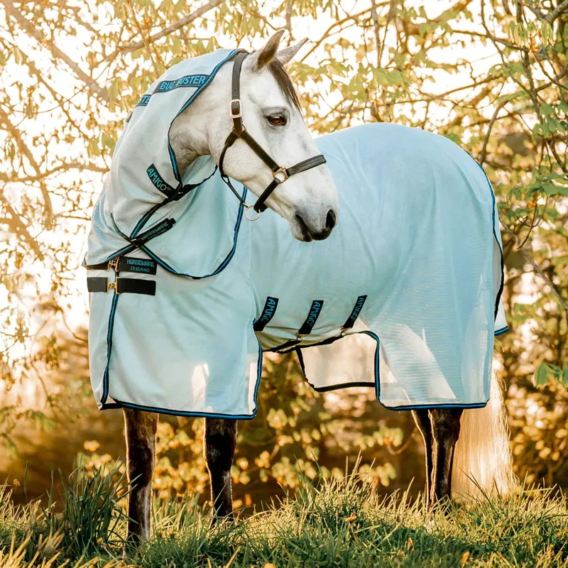 Amigo Bug Buster Fly Sheet - Azure Blue/Navy/Electric Blue-10