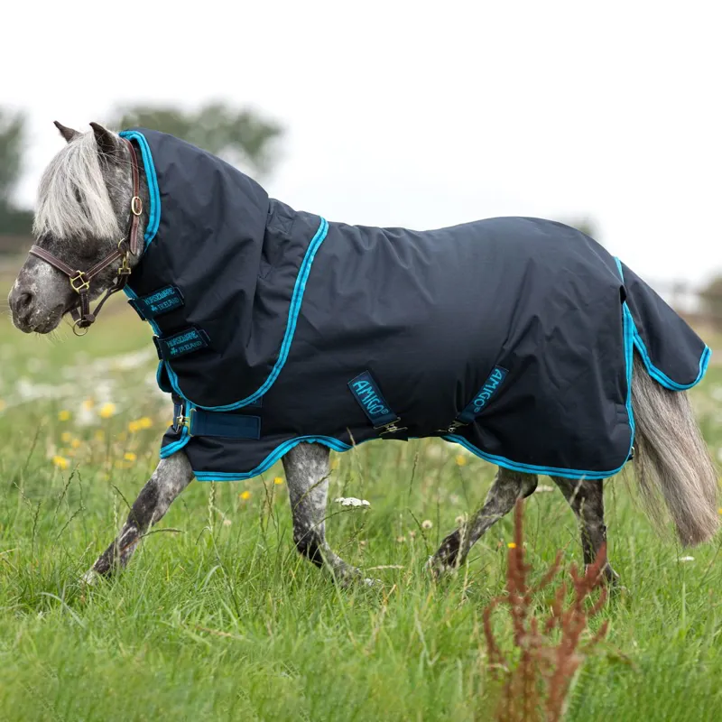 Amigo Petite Hero 6 Ripstop Plus 200g Pony Turnout Blanket - Navy-1