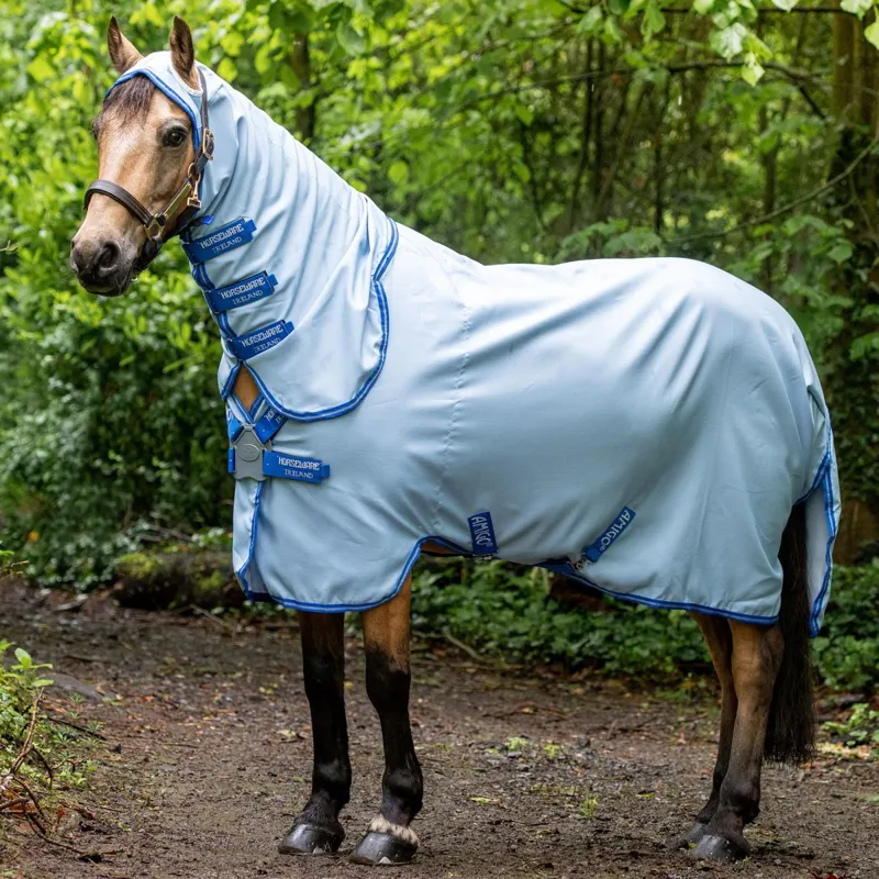 Amigo Pony Ripstop Hoody Combo Fly Sheet - Azure Blue - 4ft3