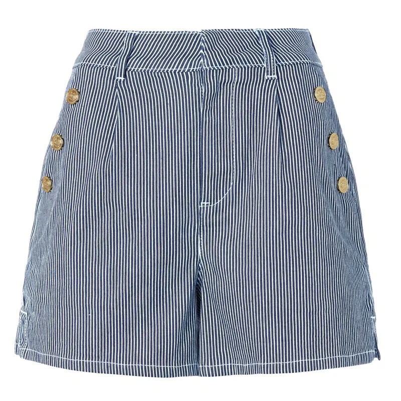 Holland Cooper Amoria Ladies Tailored Shorts - Ticking Stripe-1