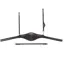 Equiline HP0411 Anatomical Large Surface Two-Tie Crownpiece - Black