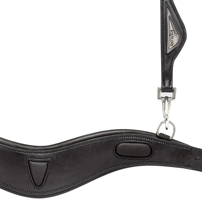 Equiline HPL412 Anatomical Light Two-Tie Crownpiece - Black-2