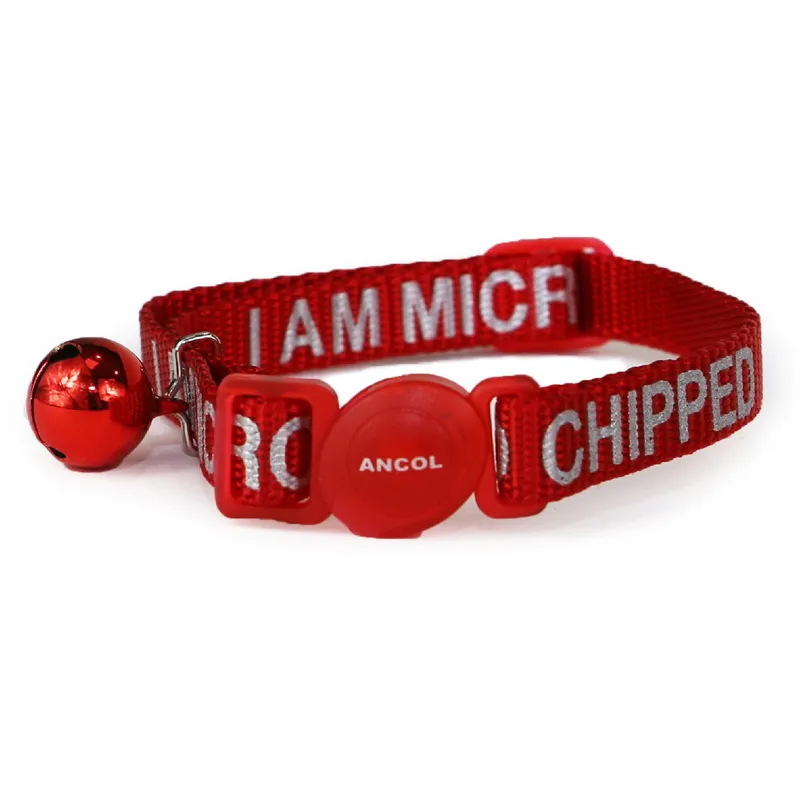 Ancol I Am Microchipped Cat Collar - Red