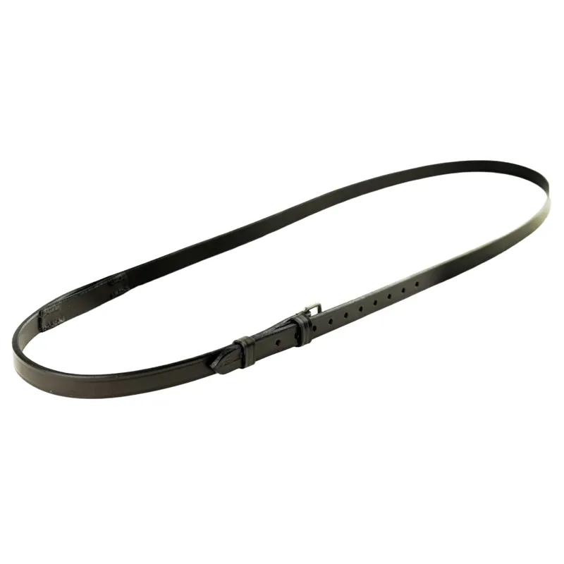 Dever Ascot Leather Neck Strap with Loop - Black