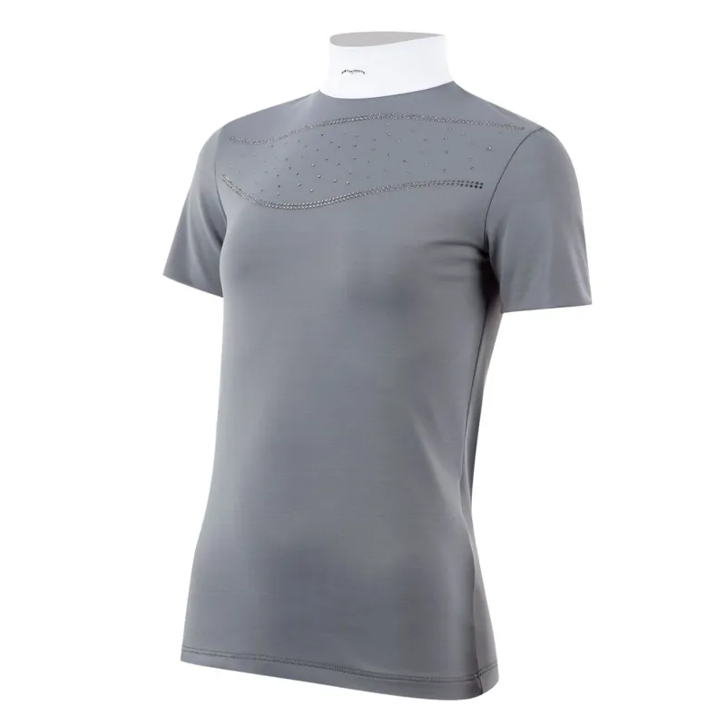 Animo Birdy Junior Girls Show Shirt - Chinchilla Grey