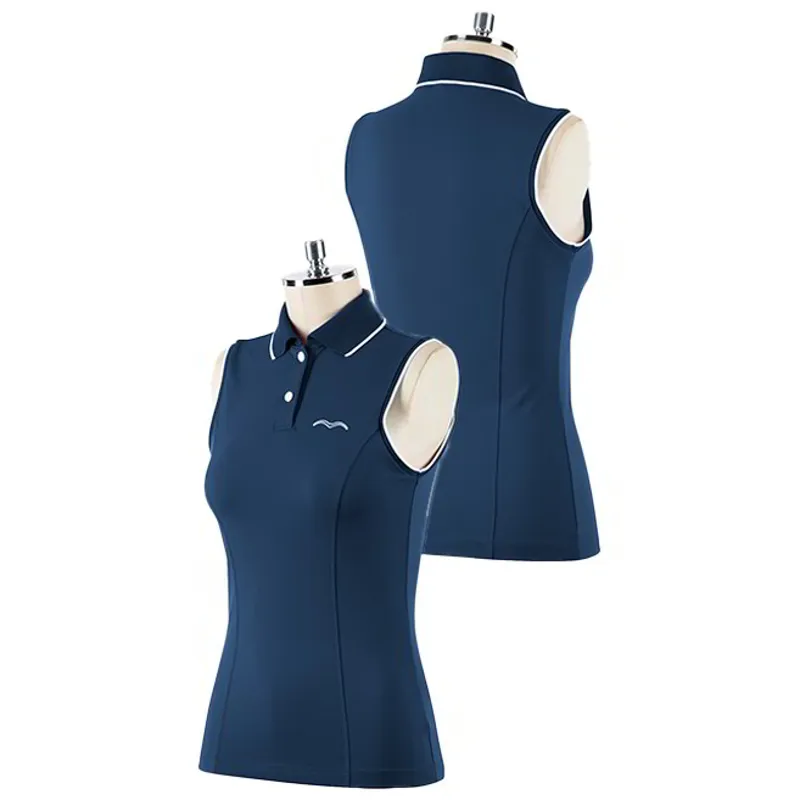 Animo Bussola Women's Sleeveless Training Polo - Blue Marine