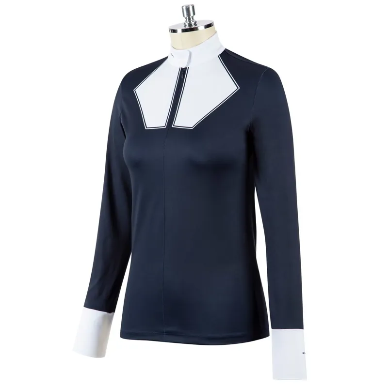 Animo Belford Womens Long Sleeve Show Shirt Blu Navy