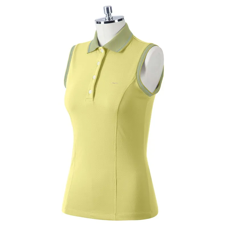 Animo Brunico Womens Sleeveless Polo Shirt - Lemon-1