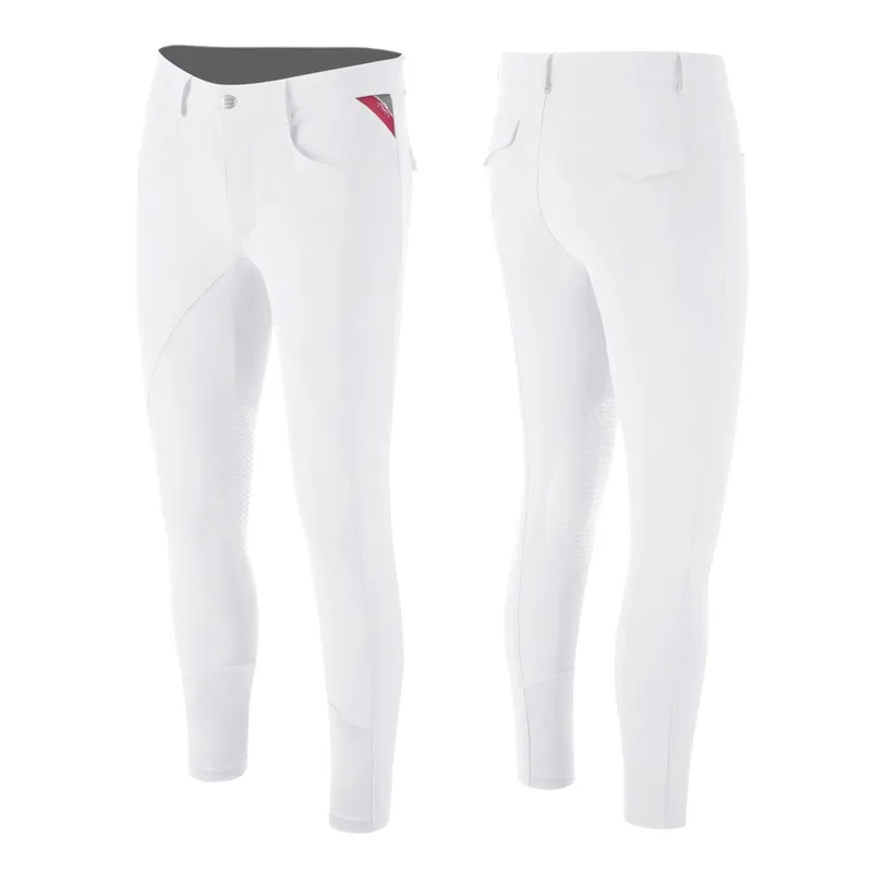 Animo Metrik Knee Grip Men's Competition Breeches - Bianco White-1