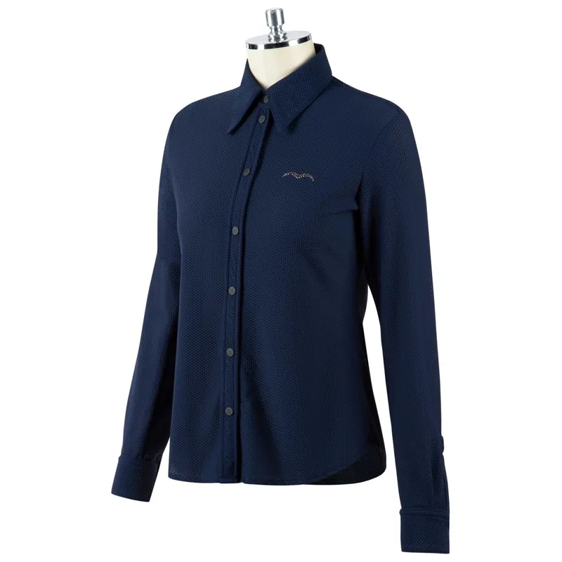 Animo Persia Long Sleeve Ladies Shirt - Ombra Blue