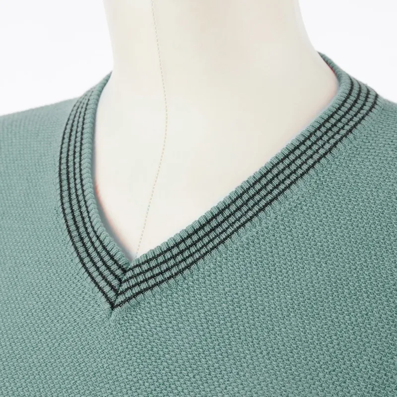 Animo Solima Womens V-Neck Sweater - Giada Green-2