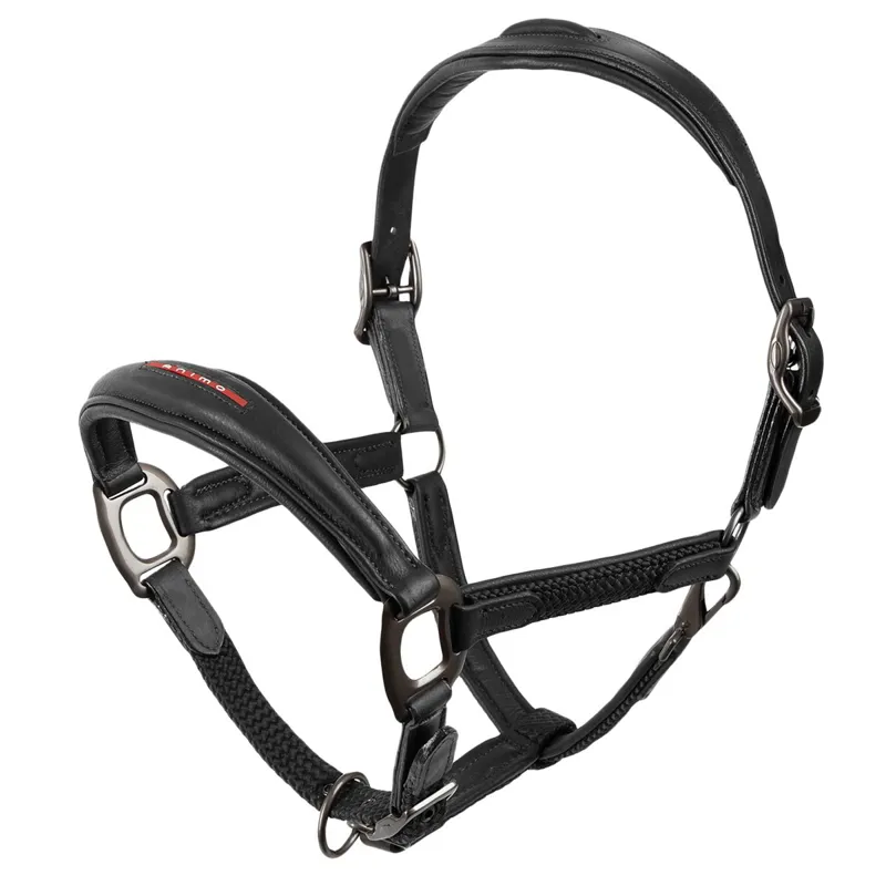 Animo Utility Leather Halter - Nero Black