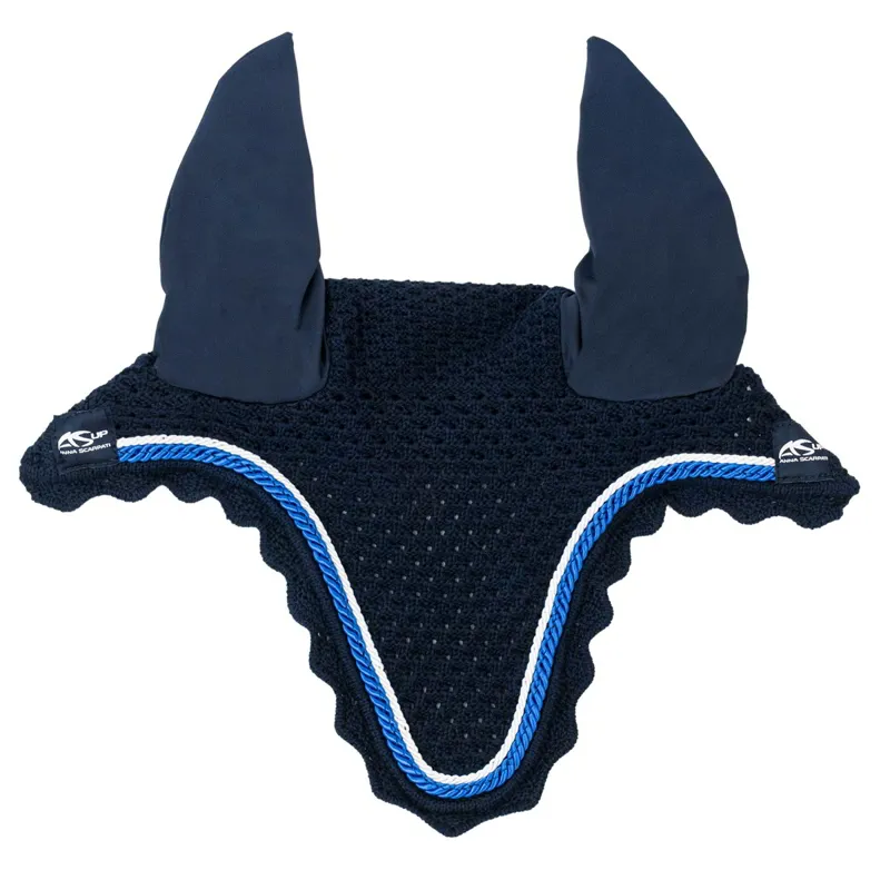 Anna Scarpati Zara Competition Ear Bonnet - Navy/White/Bluette