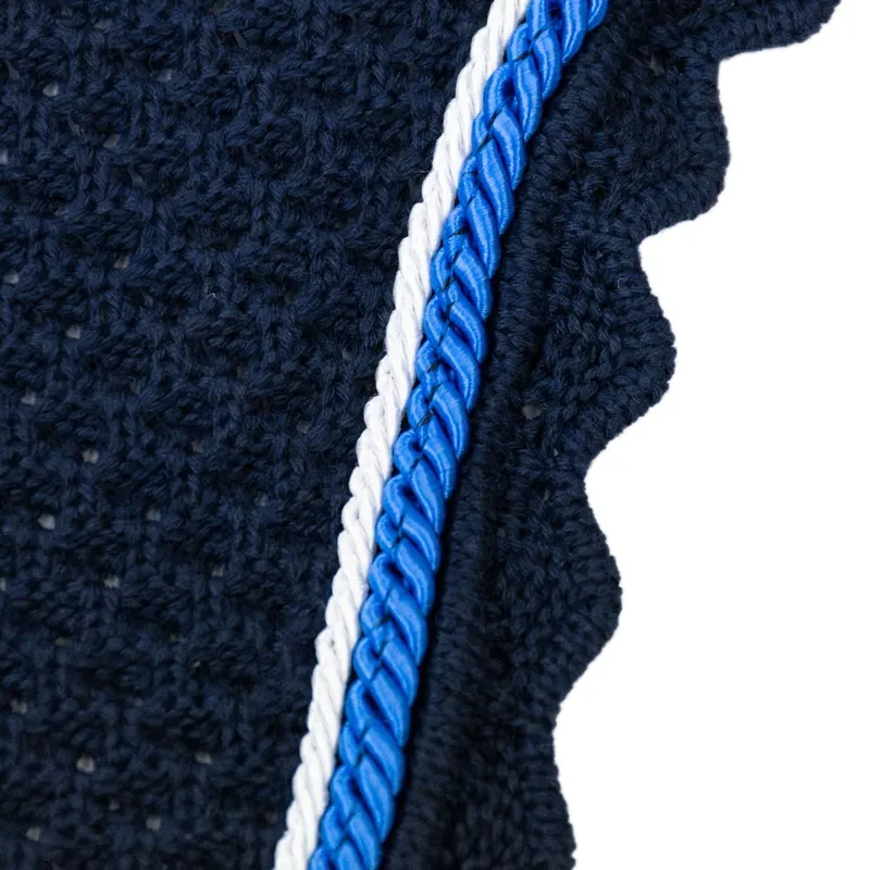 Anna Scarpati Zara Competition Ear Bonnet - Navy/White/Bluette-1