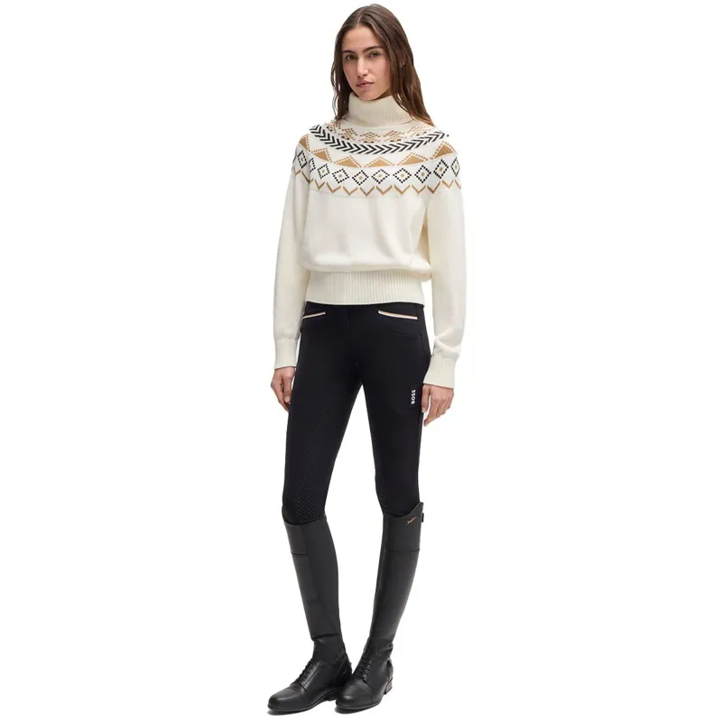 BOSS Equestrian Anouk Womens Sweater - Norway Soft Cream-4