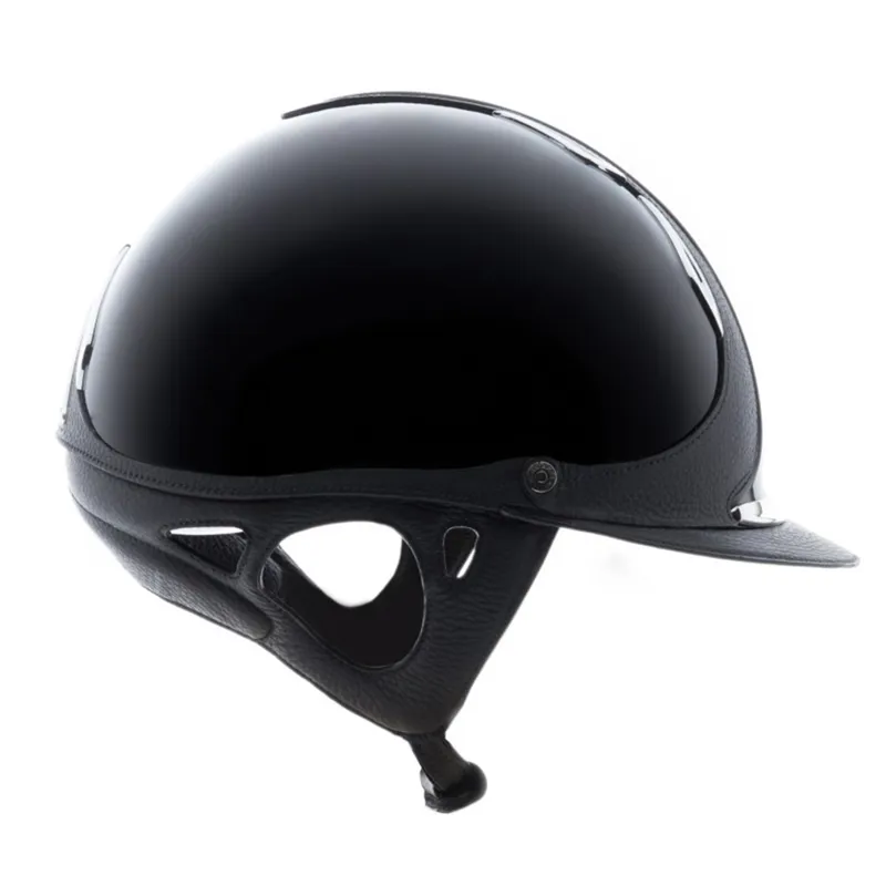 Antares Premium Glossy Riding Helmet - Black/Black-4