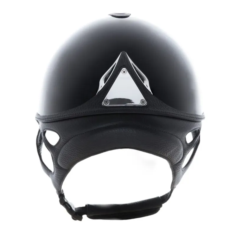 Antares Premium Glossy Riding Helmet - Black/Black-3
