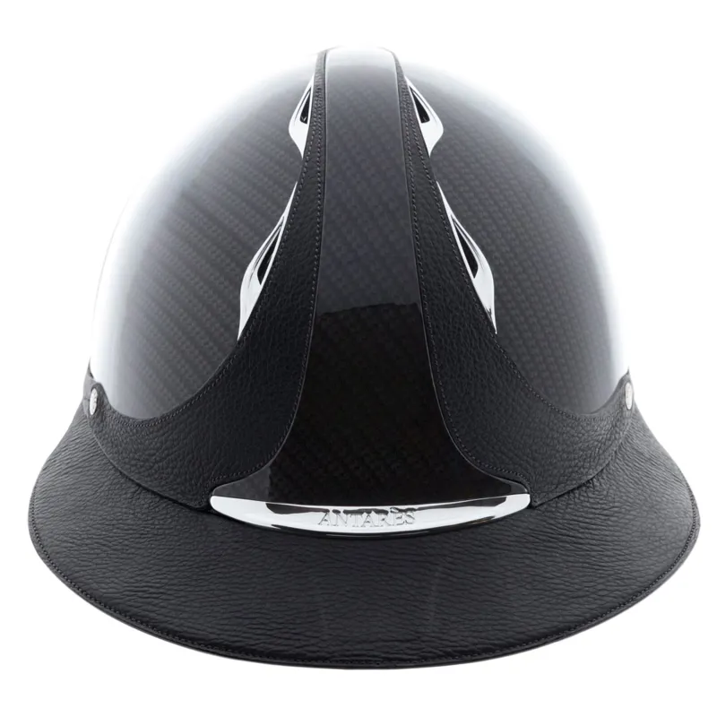 Antares Premium Eclipse Glossy Riding Helmet - Carbon-1
