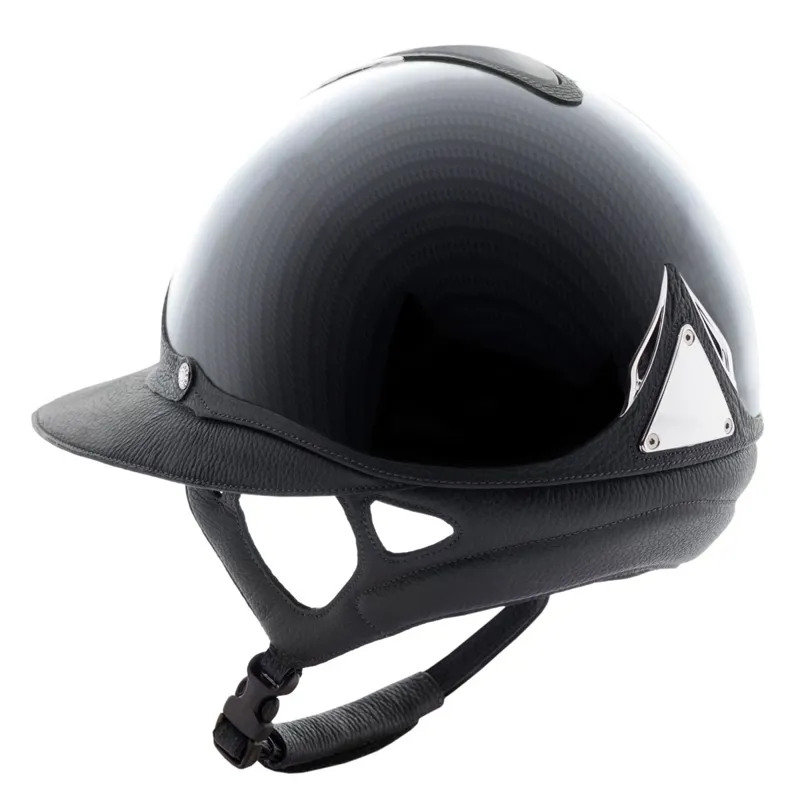 Antares Premium Eclipse Glossy Riding Helmet - Carbon-3