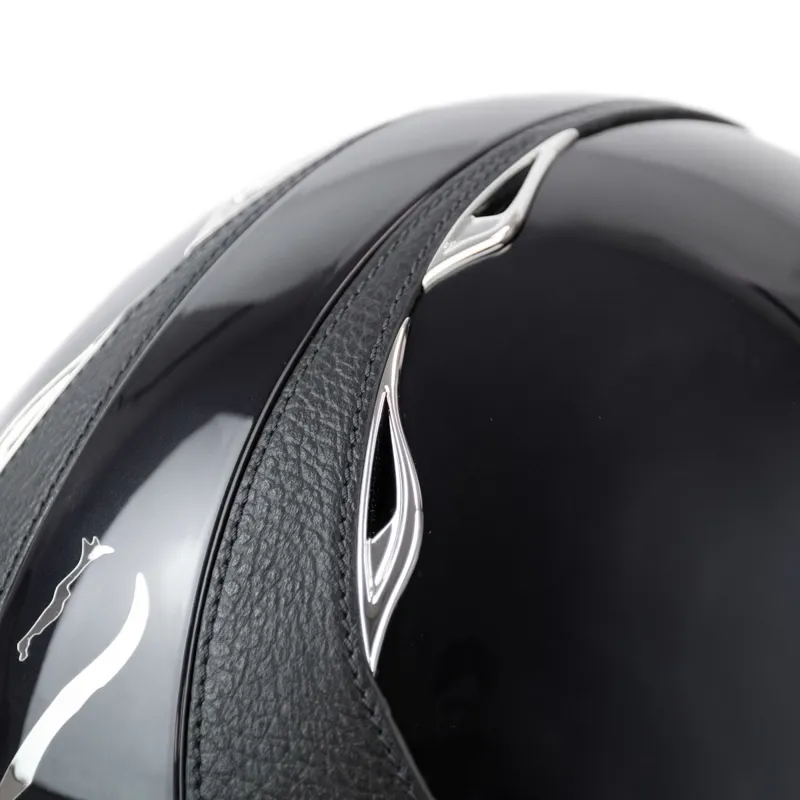 Antares Premium Glossy Riding Helmet - Black/Black-1