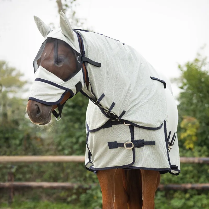 QHP Anti-Fly Sheet with Detachable Neck and Mask - Grey-1