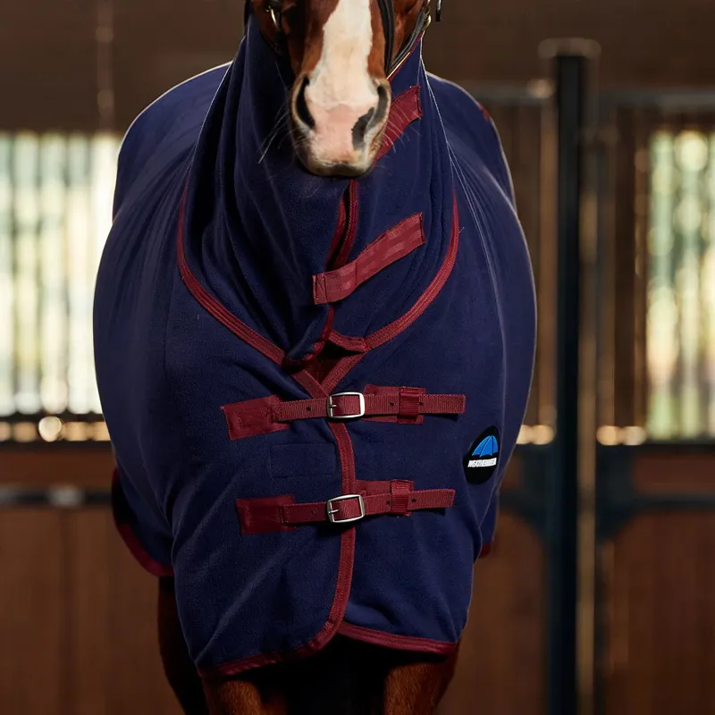 WeatherBeeta AntiStatic Fleece Combo Neck Cooler - Navy/Burgundy-1