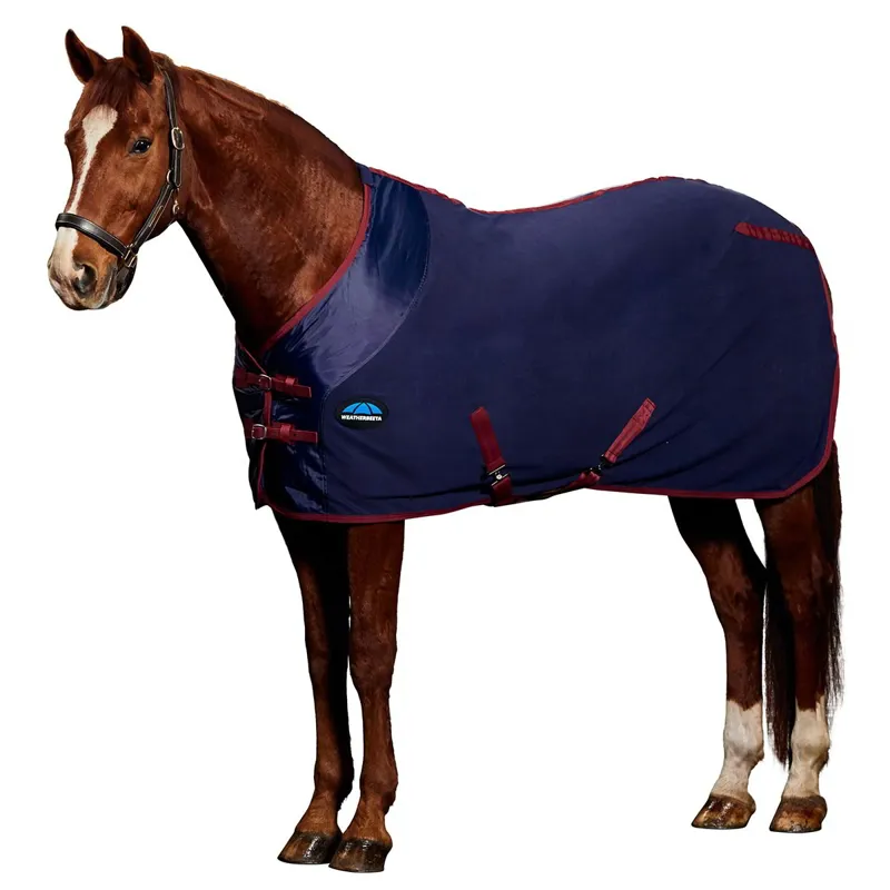 WeatherBeeta Anti-Static Fleece Standard Neck Cooler - Navy/Burgundy-2