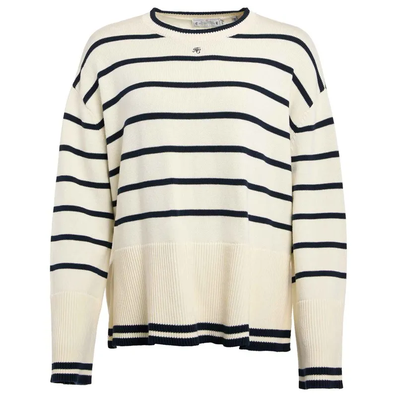 Holland Cooper Antonia Knit Women's Sweater - Natural Stripe-3