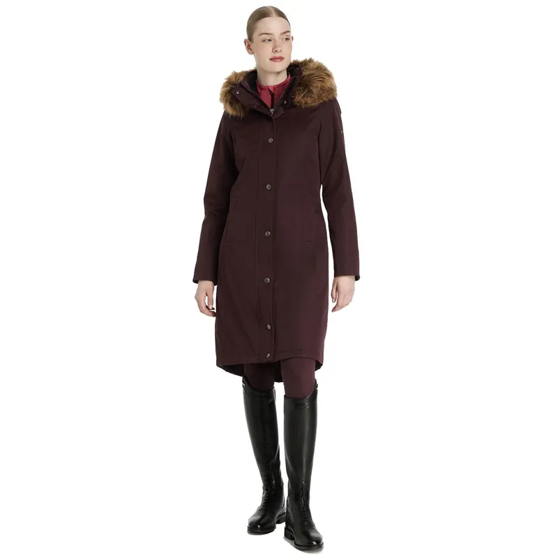 LeMieux Anya Women's Long Waterproof Riding Coat - Damson-1
