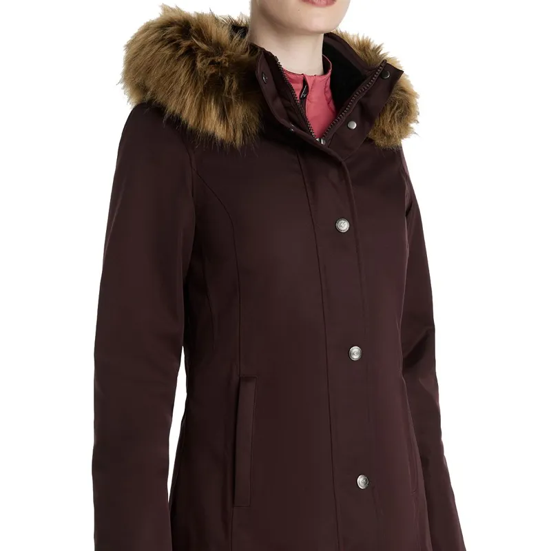 LeMieux Anya Women's Long Waterproof Riding Coat - Damson-5