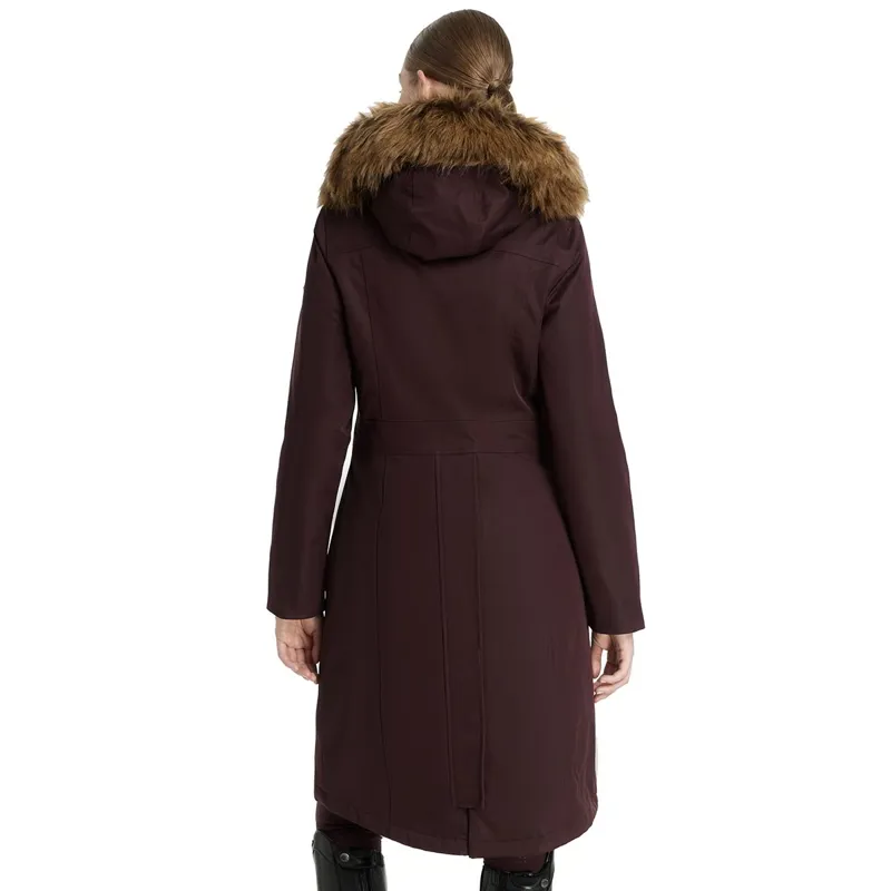LeMieux Anya Women's Long Waterproof Riding Coat - Damson-4