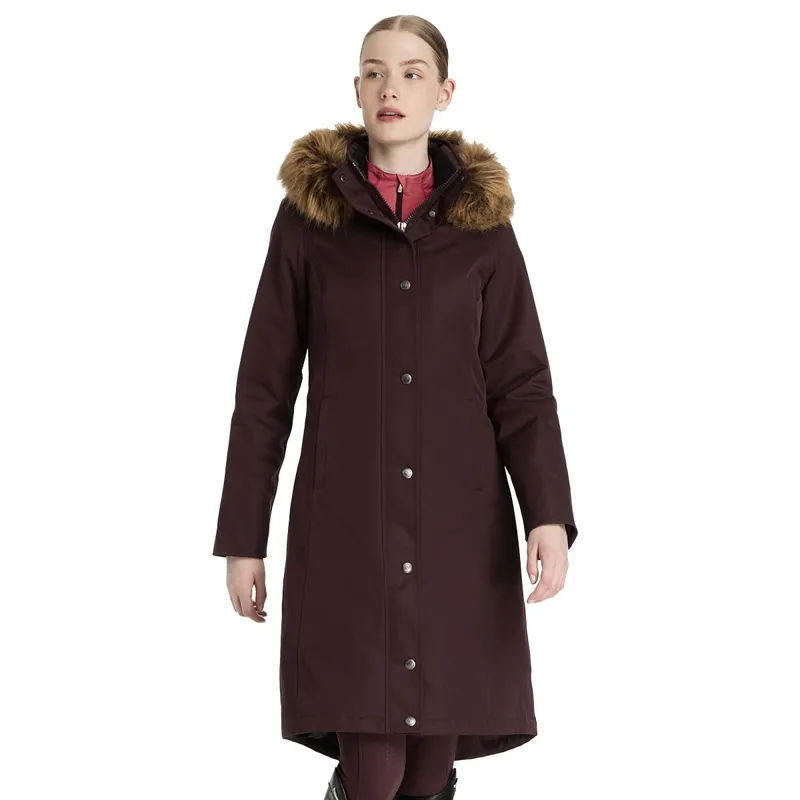 LeMieux Anya Women's Long Waterproof Riding Coat - Damson