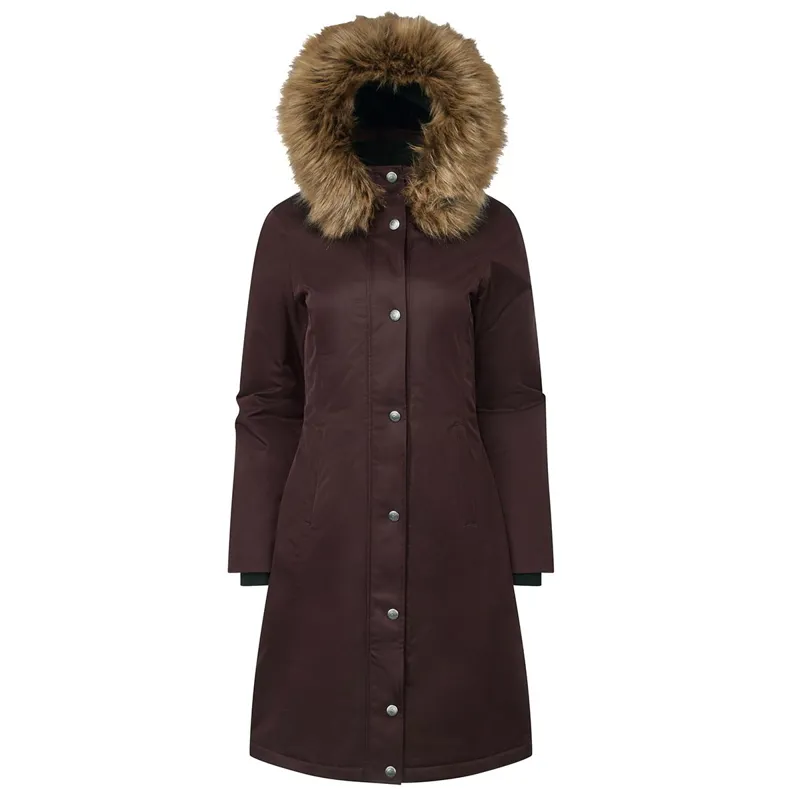 LeMieux Anya Women's Long Waterproof Riding Coat - Damson-3
