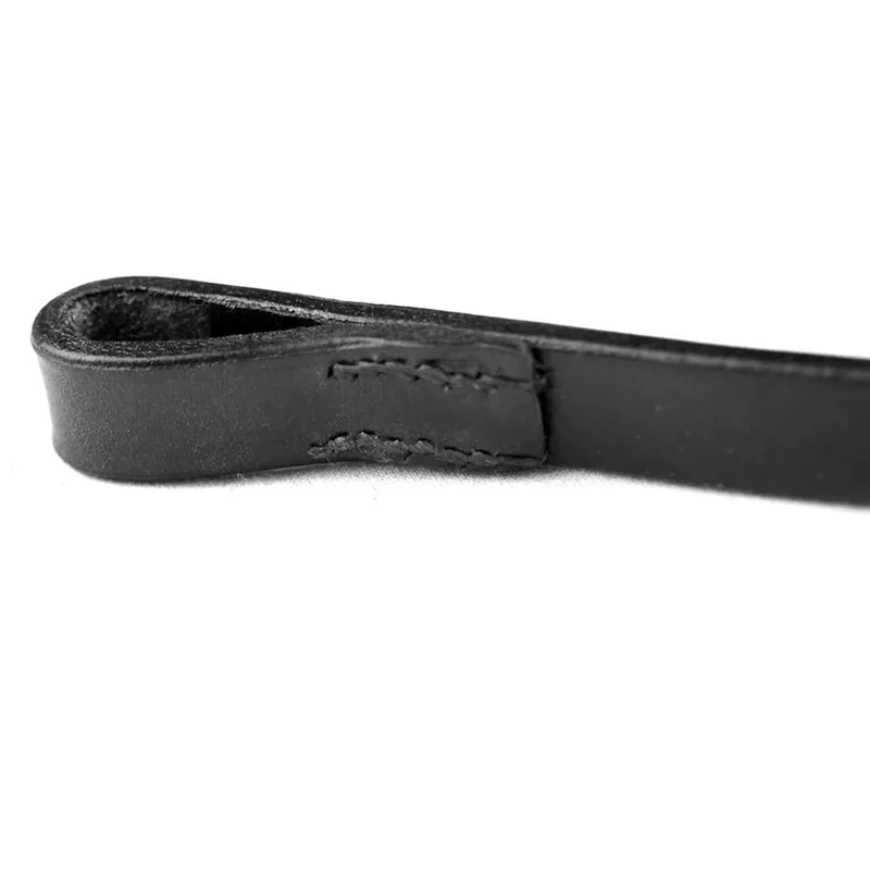 Dever Ascot Plain Flat Browband - Black-2