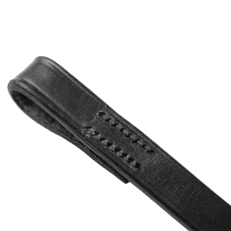 Dever Ascot Plain Flat Browband - Black-1