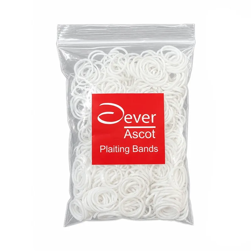 Dever Ascot Rubber Braiding Bands - White