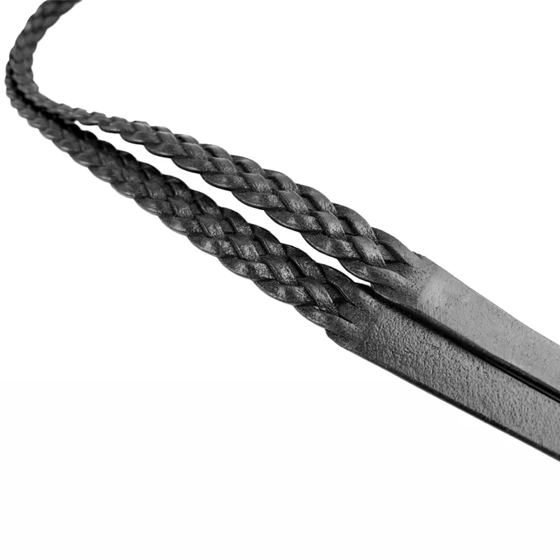 Dever Ascot Braided Reins - Black-1