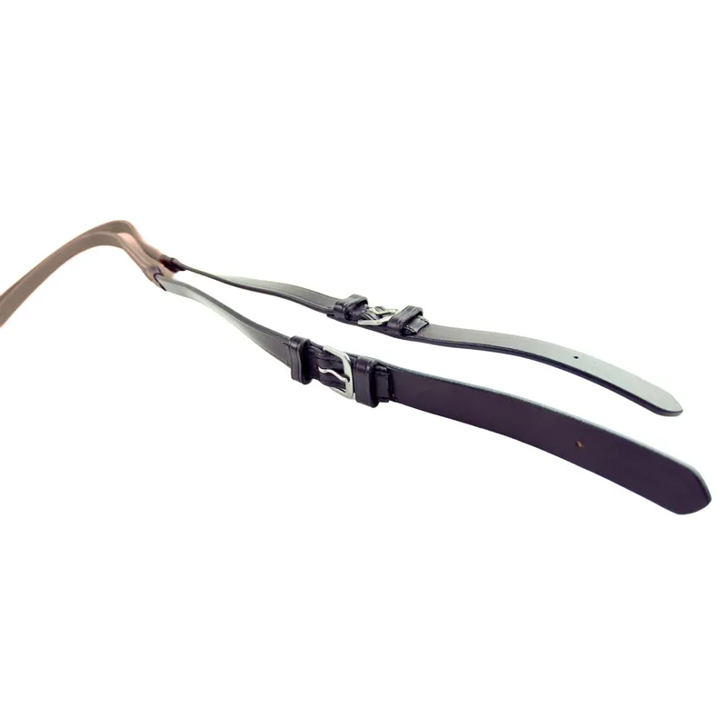 Dever Ascot Flat Rubber Race Reins - Brown-2