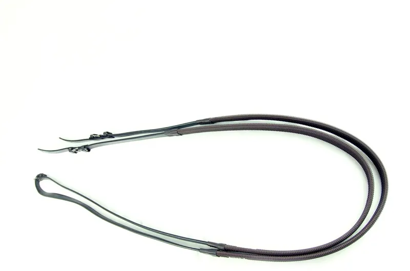 Dever Ascot National Hunt Race Rubber Reins - Brown-3