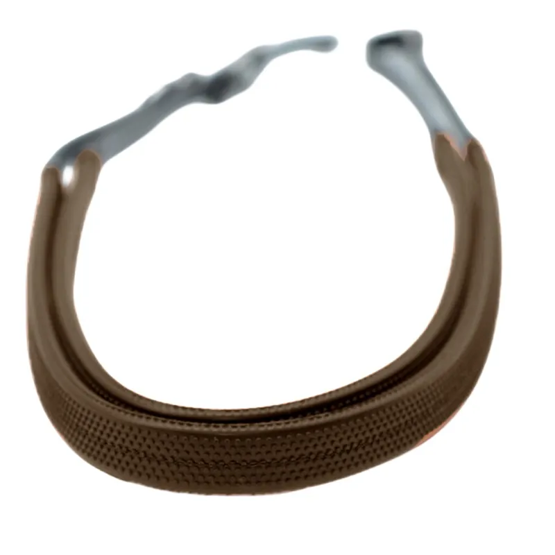 Dever Ascot Pony Race Rubber Reins - Brown/Orange-1