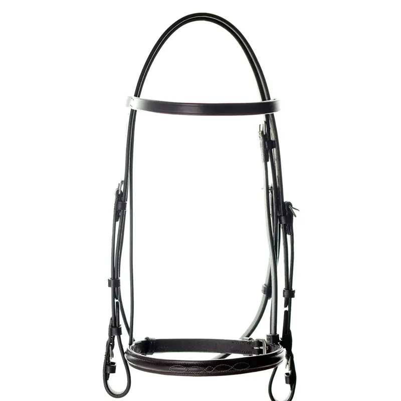 Dever Ascot Flat Race Bridle - Brown-3