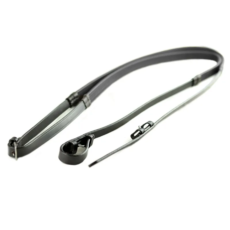 Dever Ascot Rubber Grip Reins - Black-2