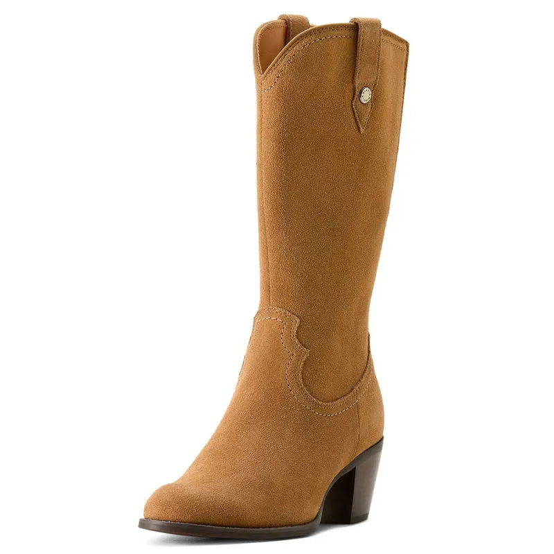 Ariat Womens Addison Western Boots - Carmel Suede